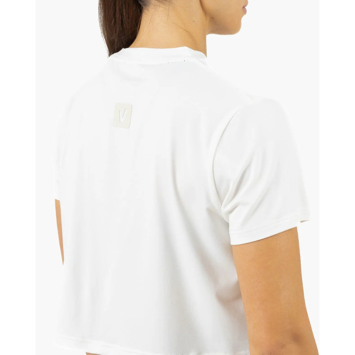 Crop top sport femme HOLO blanc VELITES — Blanc · Taille XS