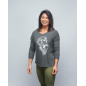Baseball T-shirt femme gris GORILLA OPS | VERY BAD WOD x WILL LENNART TATOO — Gris · Taille XL