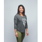 Baseball T-shirt femme gris GORILLA OPS | VERY BAD WOD x WILL LENNART TATOO — Gris · Taille XL