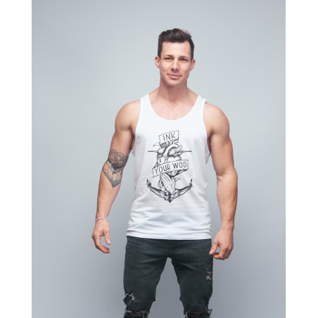 Débardeur Homme blanc INK YOUR WOD | VERY BAD WOD x WILL LENNART TATOO — Blanc · Taille XXL
