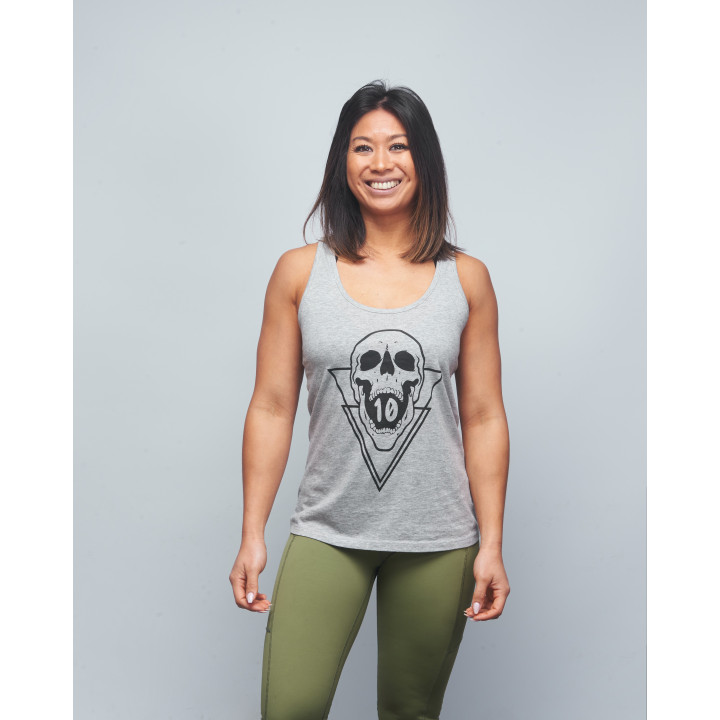 Débardeur Femme gris SKULL| VERY BAD WOD x WILL LENNART TATOO — Gris · Taille L