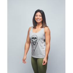 Débardeur Femme gris SKULL| VERY BAD WOD x WILL LENNART TATOO — Gris · Taille XL