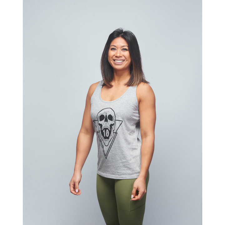 Débardeur Femme gris SKULL| VERY BAD WOD x WILL LENNART TATOO — Gris · Taille XL