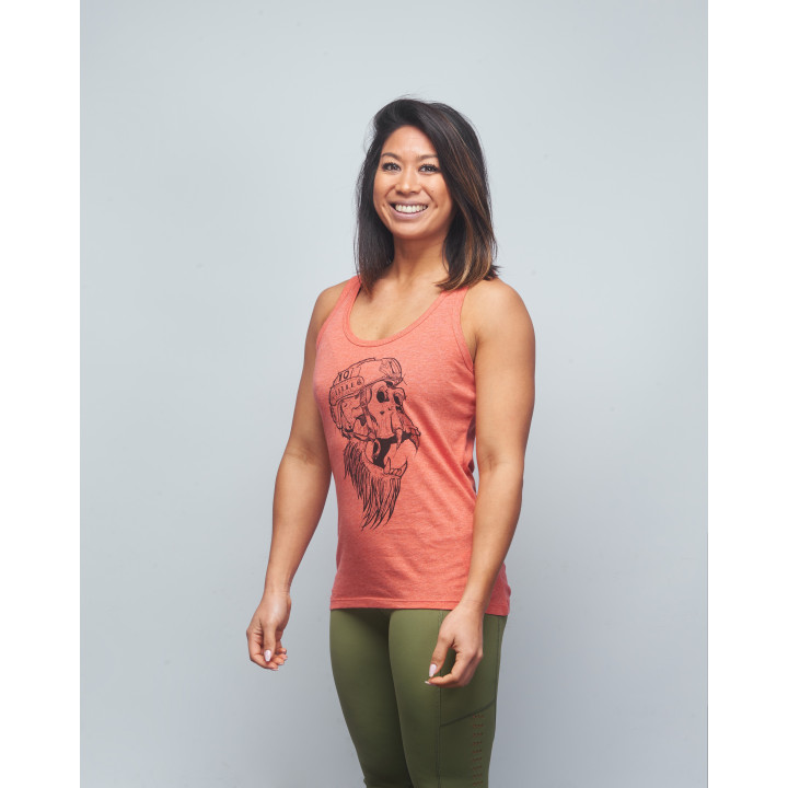 Débardeur Femme rouge chiné GORILLA OPS | VERY BAD WOD x WILL LENNART TATOO — Rouge · Taille S
