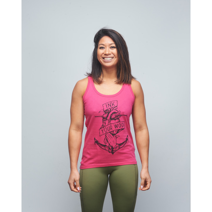 Débardeur Femme rose fuchsia INK YOUR WOD | VERY BAD WOD x WILL LENNART TATOO — Rose · Taille XS
