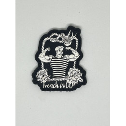 Patch PVC 3D velcro blanc FRENCH WOD | VERY BAD WOD — Noir · Taille TU