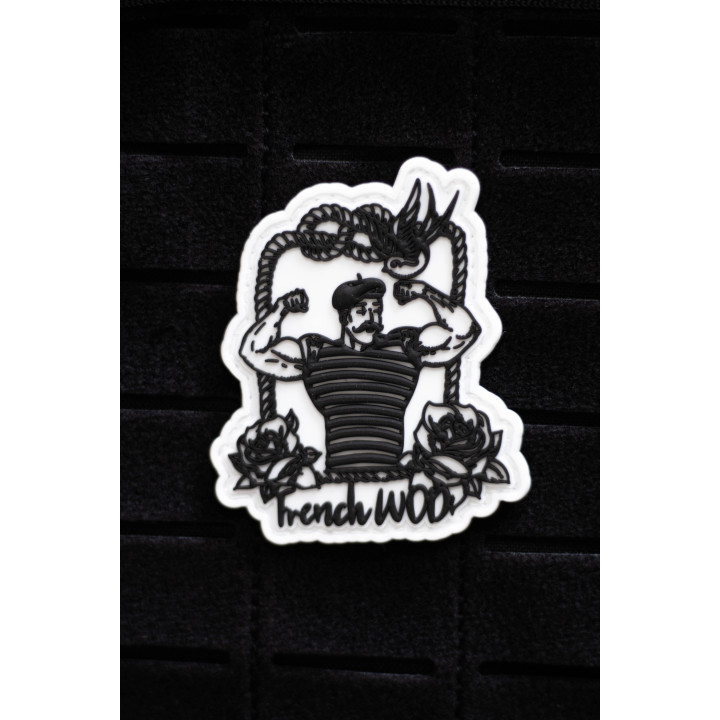 Patch PVC 3D velcro blanc FRENCH WOD | VERY BAD WOD — Noir · Taille TU