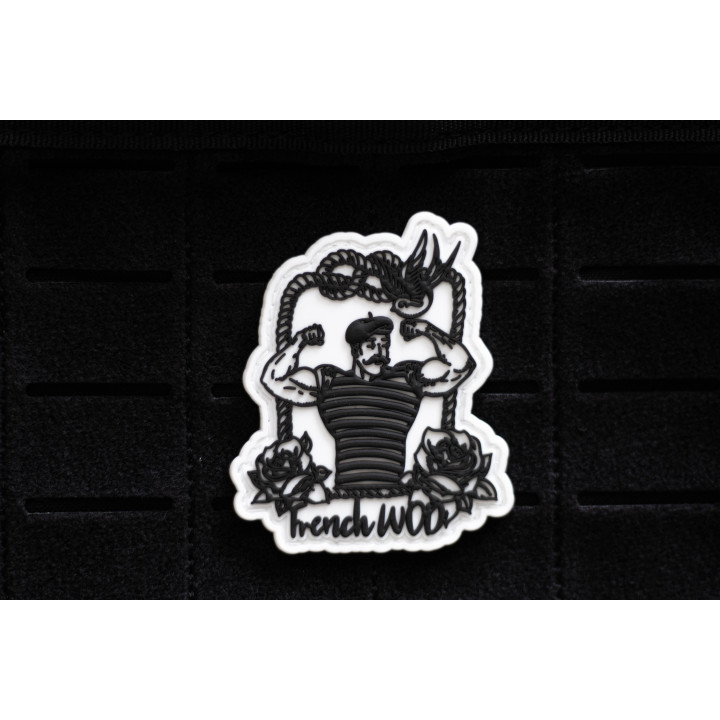 Patch PVC 3D velcro blanc FRENCH WOD | VERY BAD WOD — Noir · Taille TU