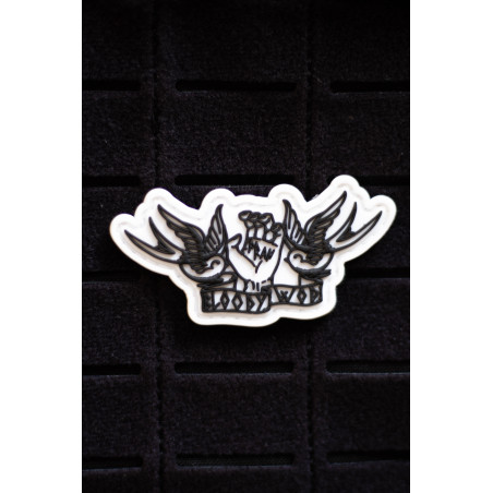 Patch PVC 3D velcro blanc FRAN | VERY BAD WOD — Noir · Taille TU