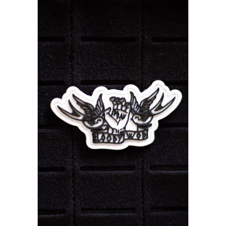 Patch PVC 3D velcro blanc FRAN | VERY BAD WOD — Noir · Taille TU
