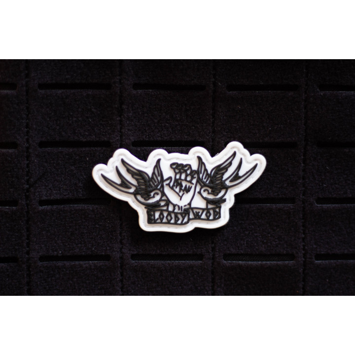 Patch PVC 3D velcro blanc FRAN | VERY BAD WOD — Noir · Taille TU