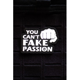 Patch PVC 3D velcro YOU CAN'T FAKE YOUR PASSION | PICSIL — Noir · Taille TU