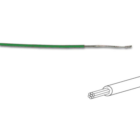 FIL DE CÂBLAGE -  ø 1.4 mm - 0.2 mm² - MULTIBRIN - VERT - Velleman
