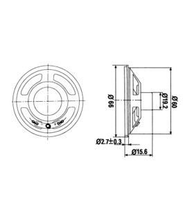 HAUT-PARLEUR MINIATURE - 2W / 8 ohm - Ø 66mm - VS