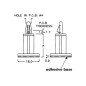 SUPPORT POUR CIRCUIT IMPRIME OUVERTURE 3mm H=10mm 18x18mm