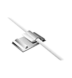ATTACHES DE CABLE AUTO-ADHESIVES - Ø 3.5 - 3.8 mm / 21 x 10 mm / 10 pc