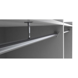 SUPPORT DE MONTAGE POUR PROFILÉ POUR RUBAN LED ALU-ROUND - POUR ARMOIRE - ARGENT