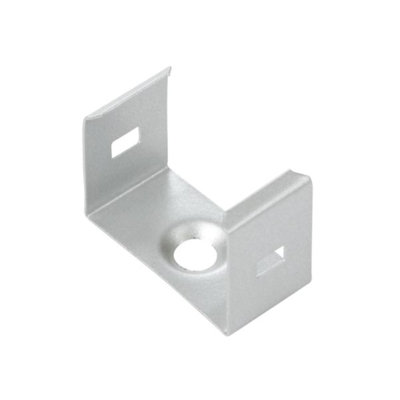 SUPPORT DE MONTAGE POUR PROFILÉ POUR RUBAN LED SLIMLINE LARGEUR 15 mm - ACIER À RESSORT - ARGENT