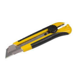 CUTTER ROBUSTE - LAME 25 mm - AVEC SYSTÈME DE BLOCAGE