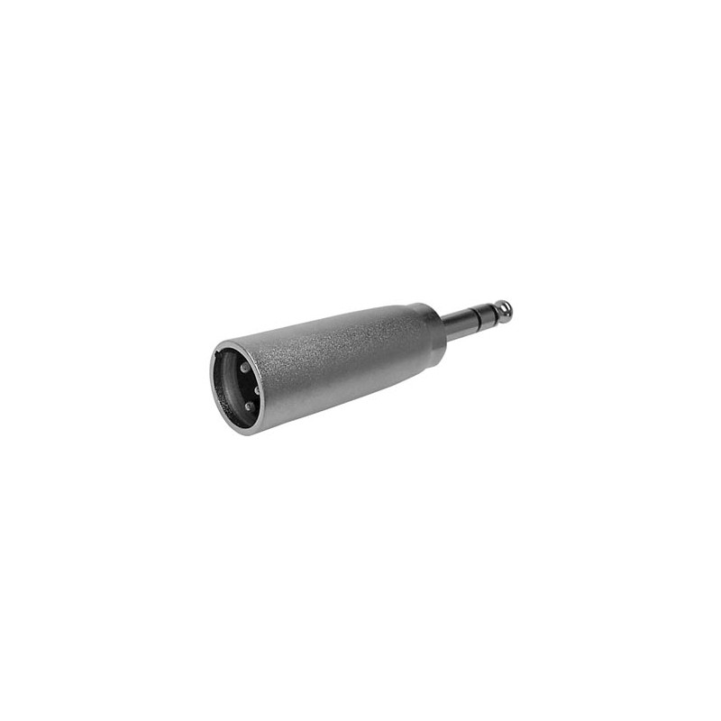 XLR MALE 3 BROCHES VERS FICHE JACK MALE 6.35mm STEREO