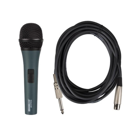 MICROPHONE DYNAMIQUE NOIR AVEC MALLETTE - VS