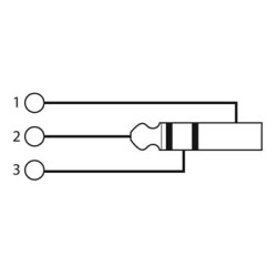 XLR MALE 3 BROCHES VERS FICHE JACK MALE 6.35mm STEREO