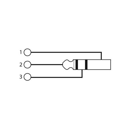XLR MALE 3 BROCHES VERS FICHE JACK MALE 6.35mm STEREO