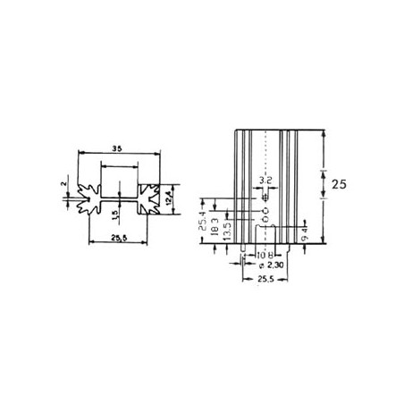 REFROIDISSEUR TO220 10°C/W AVEC BROCHES