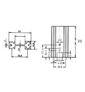 REFROIDISSEUR TO220 10°C/W AVEC BROCHES - Velleman