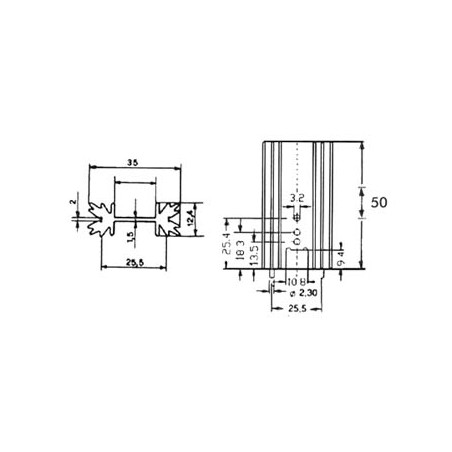 REFROIDISSEUR TO220 6°C/W AVEC BROCHES