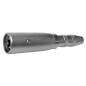 XLR MALE 3 BROCHES VERS FICHE JACK FEMELLE 6.35mm MONO