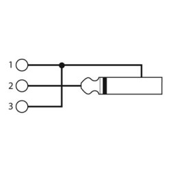 XLR MALE 3 BROCHES VERS FICHE JACK FEMELLE 6.35mm MONO