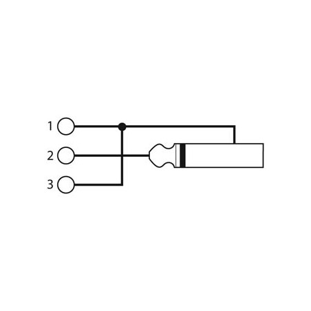 XLR MALE 3 BROCHES VERS FICHE JACK FEMELLE 6.35mm MONO