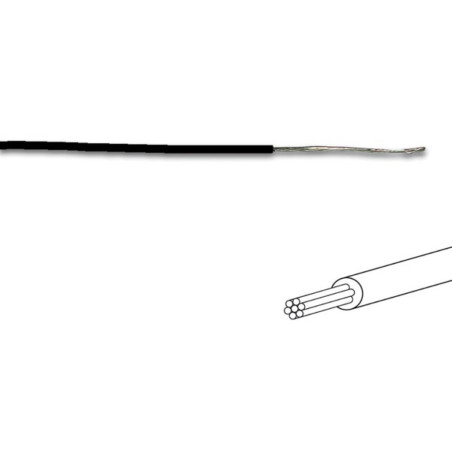 FIL DE CÂBLAGE -  ø 1.4 mm - 0.2 mm² - MULTIBRIN - NOIR - Velleman