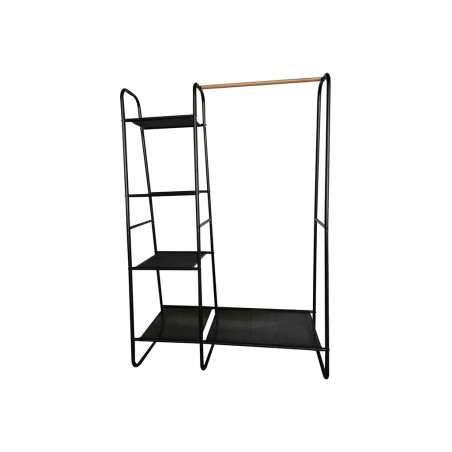 Portemanteau avec étagères - Métal - Noir - 100 x 40 x 150 cm - PRL
