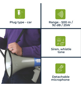 MEGAPHONE PUISSANT - 25 W - Velleman