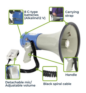 MEGAPHONE PUISSANT - 25 W - Velleman
