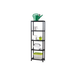 Étagère de rangement - 80 x 30 x 181 cm - 5 étagères - PRL