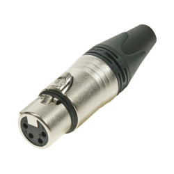 NEUTRIK - CONNECTEUR XLR, 4 POINTS FEMELLE, ARGENTE, NICKEL - VS