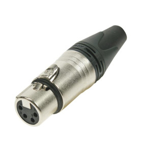 NEUTRIK - CONNECTEUR XLR, 4 POINTS FEMELLE, ARGENTE, NICKEL - VS