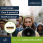 Ensemble (MP66S+ LR14*4) avec mégaphone puissant de 50 W avec sirène et 8 piles alcalines C de 1,5 V