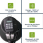 Ensemble (MP66S+ LR14*4) avec mégaphone puissant de 50 W avec sirène et 8 piles alcalines C de 1,5 V