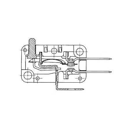 MICRORUPTEUR 12A, LONG LEVIER DE COMMANDE