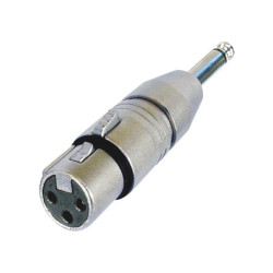 NEUTRIK - FICHE XLR 3 PÔLES FEMELLE VERS MONO 1/4" - VS
