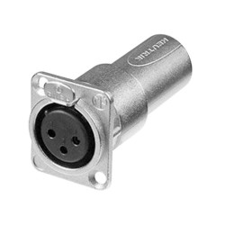 NEUTRIK - ADAPTATEUR DE TRAVERSÉE XLR FEMELLE-MÂLE POUR MONTAGE SUR PA