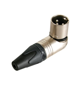 NEUTRIK - CONNECTEUR XLR, 3 POINTS MÂLE, COUDÉ, NICKELÉ, CONTACTS ARGE