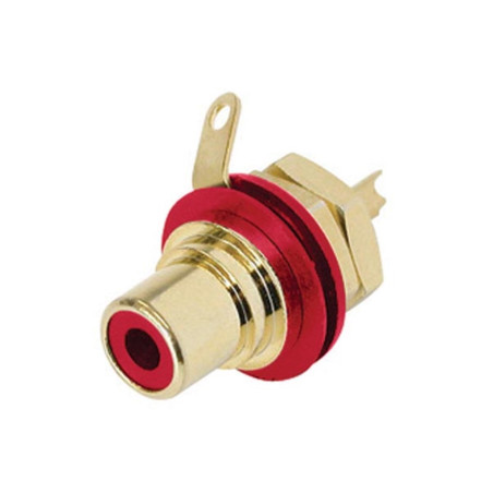 REAN - EMBASE PHONO (RCA) - CONTACTS DORÉS - ROUGE - VS