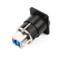 NEUTRIK - CHANGEUR DE GENRE USB 3.0 RÉVERSIBLE (TYPE A ET B) - BOÎTIER D NICKELÉ - NOIR