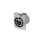 NEUTRIK - EMBASE XLR, 3 POINTS FEMELLE, ARGENTE, NICKEL, TYPE D