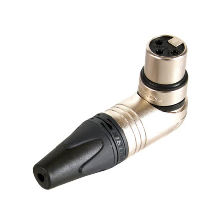 NEUTRIK - CONNECTEUR XLR, 3 POINTS FEMELLE, COUDÉ, NICKELÉ, CONTACTS A